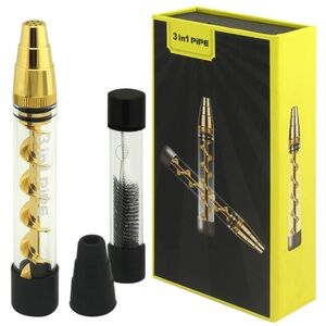 Gold and Black 3-in-1 Pipe